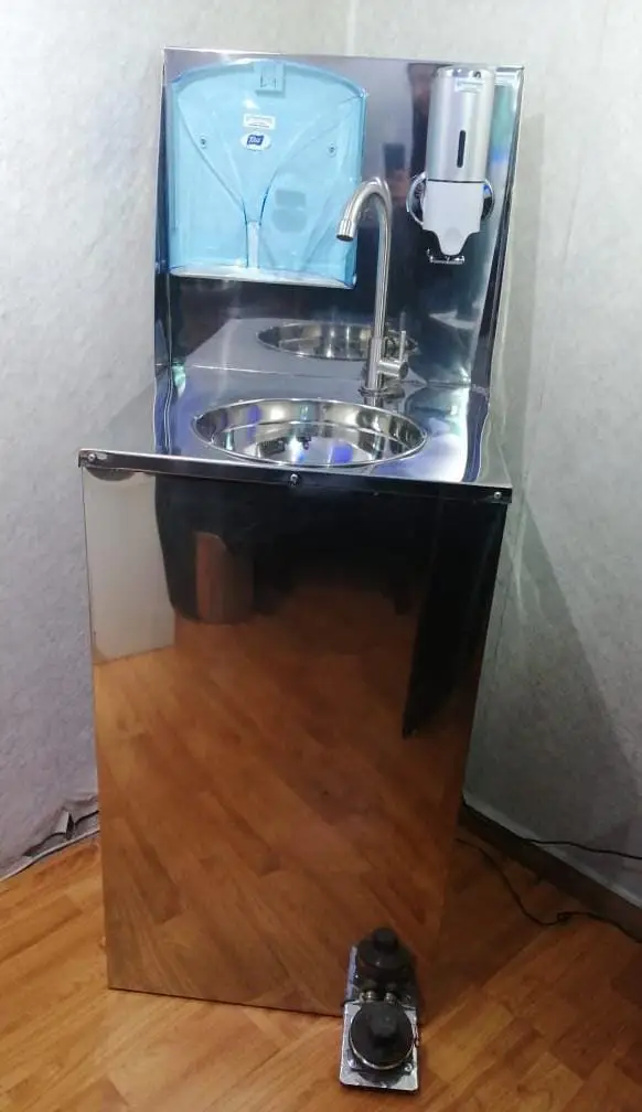 Lavamanos portatil de acero