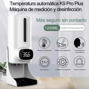 K9 PRO PLUS DISPENSADOR DE ALCOHOL Y TOMA DE TEMPERATURA
