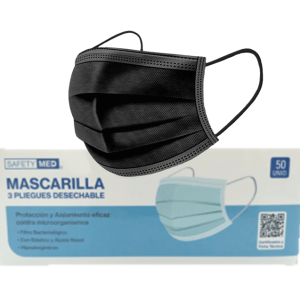 Mascarilla 3 pliegues safetymed