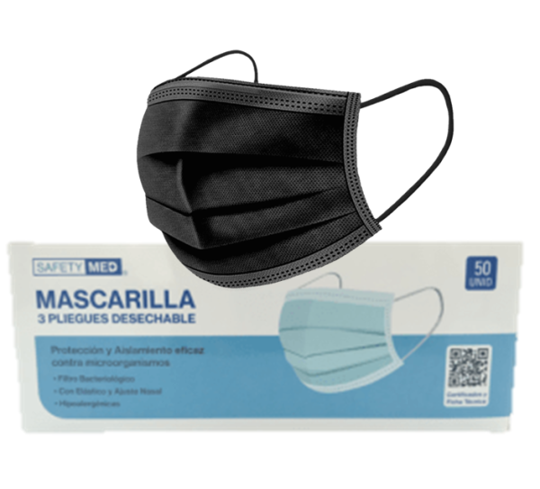 Mascarilla 3 pliegues safetymed