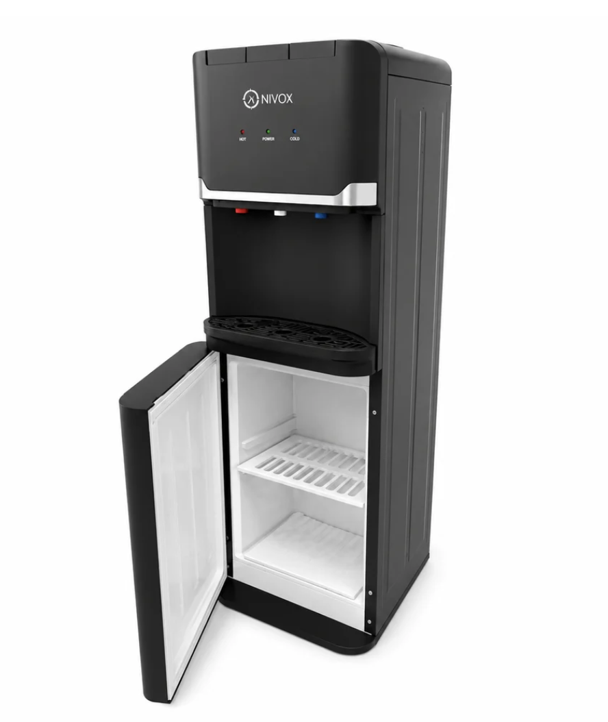 Dispensador agua fria y caliente con frigobar y compresor Dispensador agua fria y caliente con frigobar y compresor